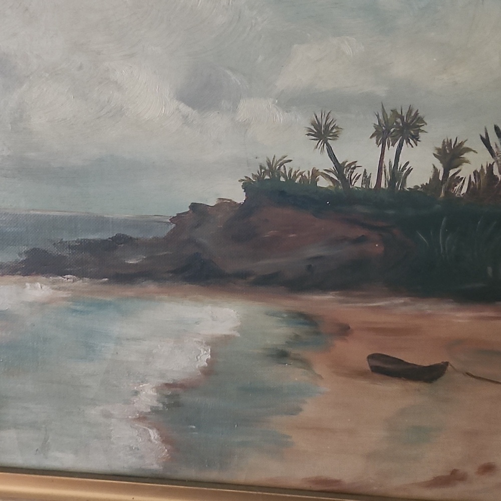 Mid-Century Joseph Buzzelli Framed Oil Painting "Ponds" - Picture 3 of 4
